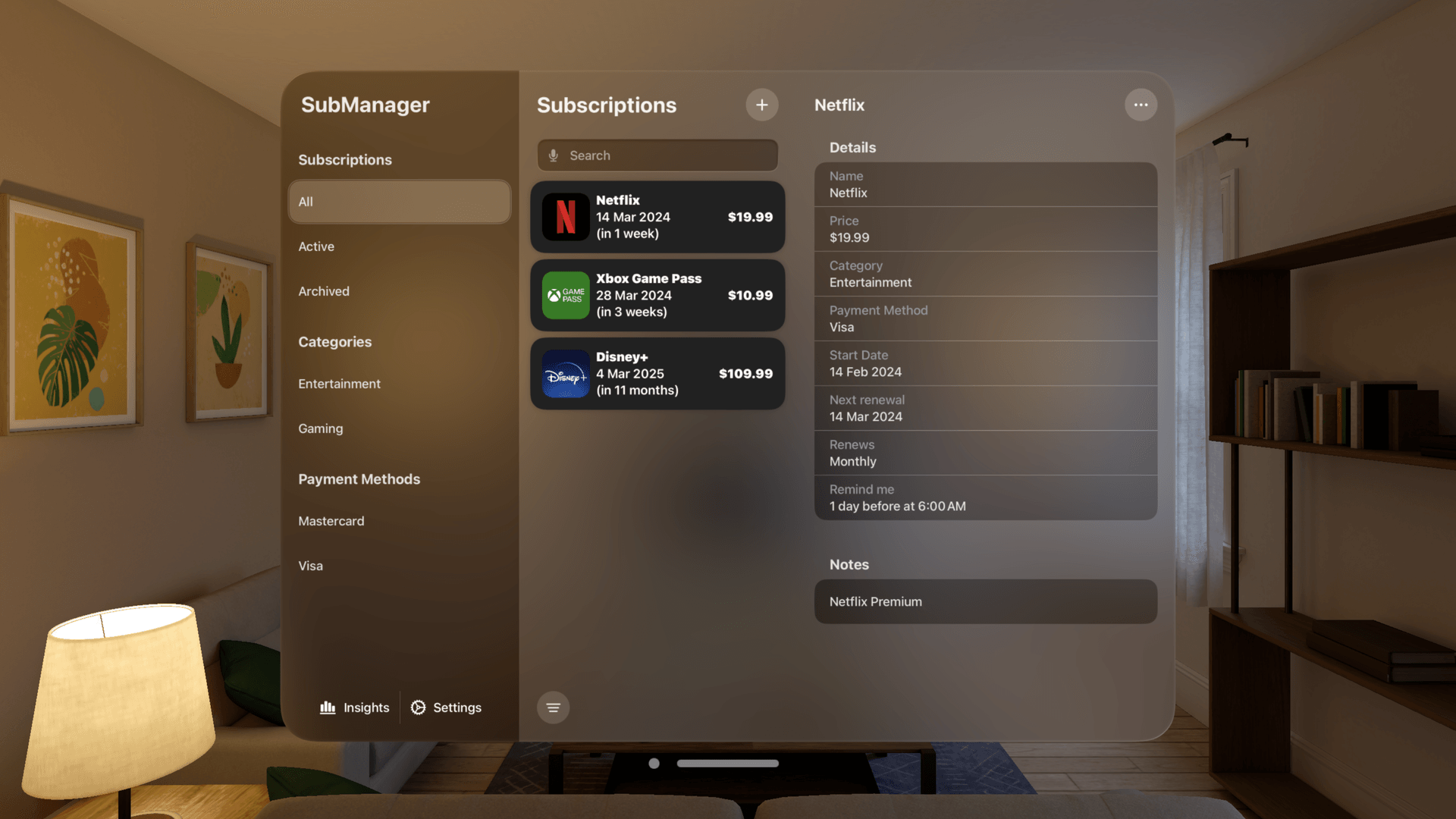 SubManager v1.2 - Categories, icons and more!