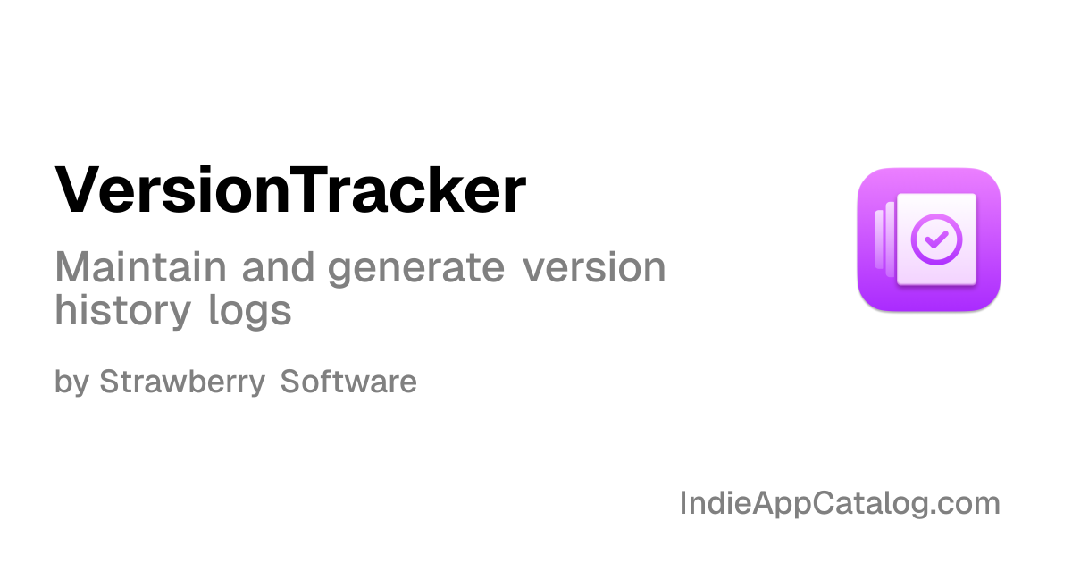 VersionTracker | Indie App Catalog