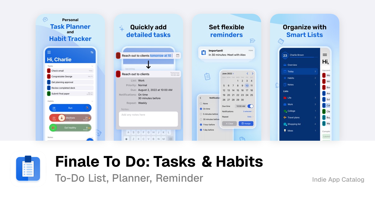Finale To Do: Tasks & Habits | Indie App Catalog