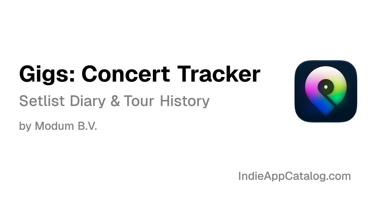 Gigs: Concert Tracker | Indie App Catalog