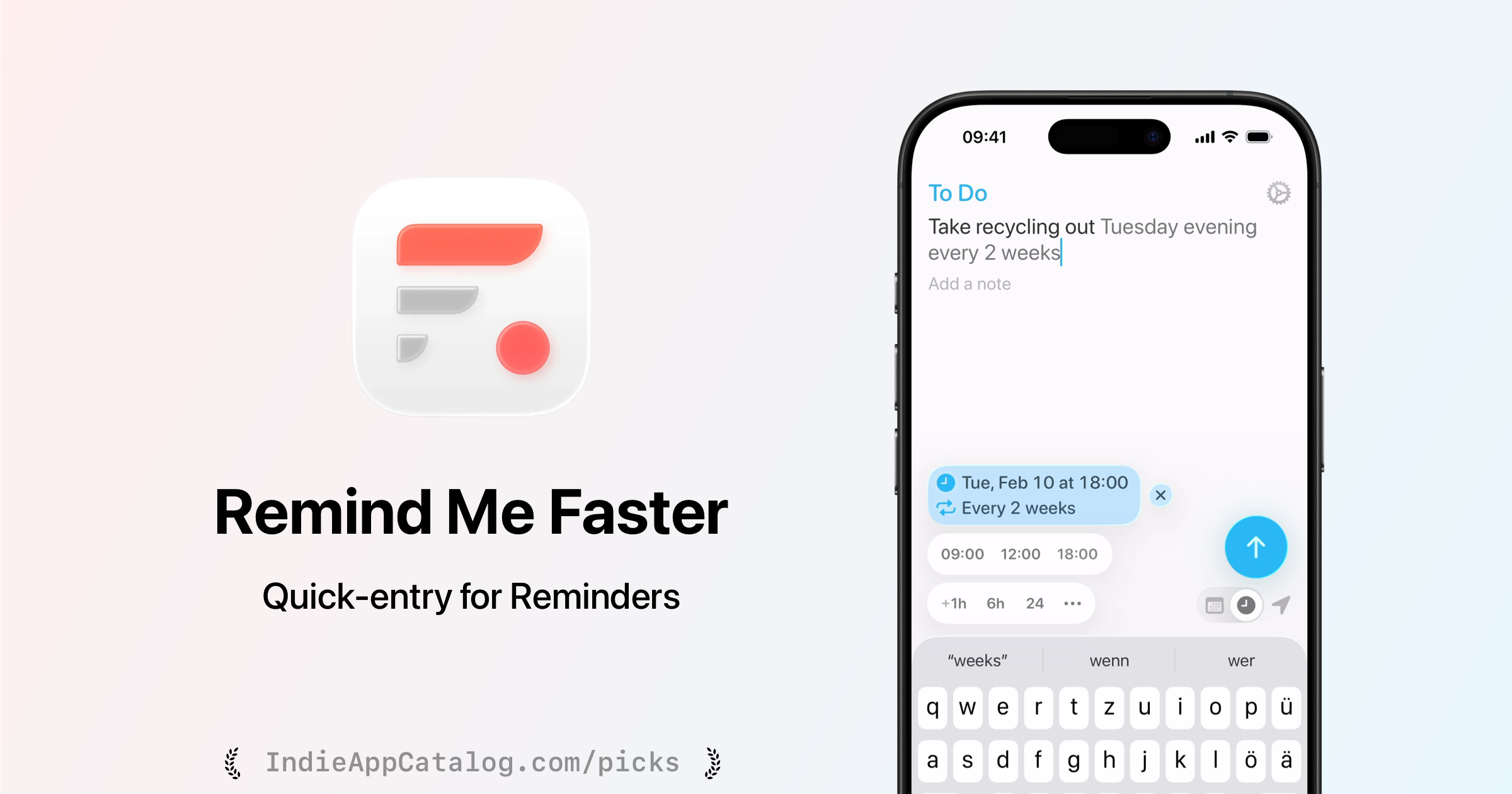 Remind Me Faster - Catalog Pick